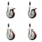 Service Caster 5 Inch 316SS Maroon Poly Swivel 3/4 Inch Stem Caster Lock Brake SCC, 2PK SS316TTLEX20S514-PPUB-MRN-2-S-2-34 - alternate 1